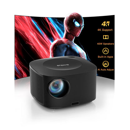 [Official Licensed Apps/40W Dolby Audio]Projector with WiFi and Bluetooth with Smart OS 2.0&AI Auto 3s Focus Outdoor-Projector-4K, ONOAYO ONO5Pro